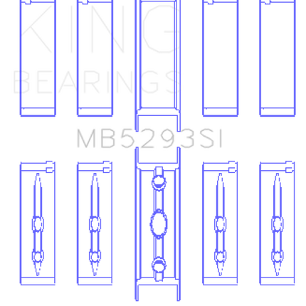 King GM 294/325/345/364CI 4.8/5.3/5.7/6.0L L20/LS1/LS2/LS4/LS6 Main Bearing Set - Size STD
