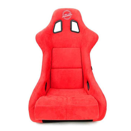 NRG FRP Bucket Seat (Large) Red Alcantara w/ Dragon Livery