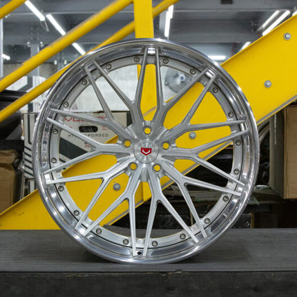 Vossen VPS-4 3PC - 20X10 - BRUSHED CENTER / POLISHED GLOSS CLEAR LIP / SB INNER BARREL / RAW
