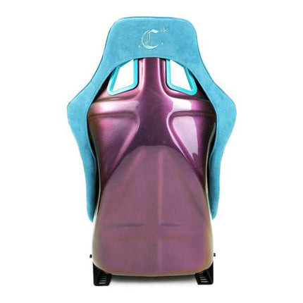 NRG FRP Bucket Seat (Large) Prisma-Chromatic Dark Teal Vegan Suede w/ Chameleon Back