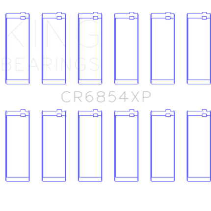 King Engine Bearings BMW S50B30 (Size .026) Connecting Rod Bearings (Set of 6)