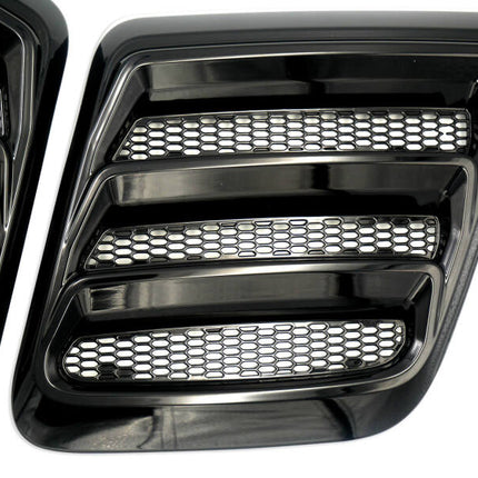 Roush 2018-2023 Mustang Hood Heat Extractors - Gloss Black