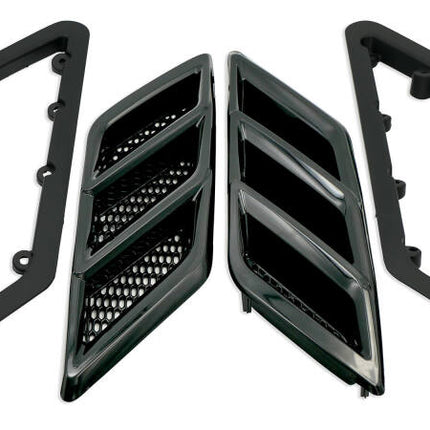 Roush 2015-2023 Roush Mustang Fender Vent Heat Extractors - Gloss Black