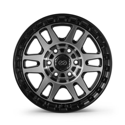 Enkei Trail-Tracker 18x9 / 6x139.7 BP / ET20 / 106.1mm Bore - Matte Black Machined Wheel