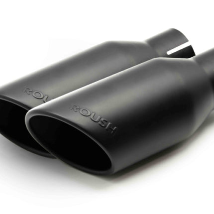 Roush 15-24 Ford F-150 5.0L 4in Black Exhaust Dual Tips - Pair