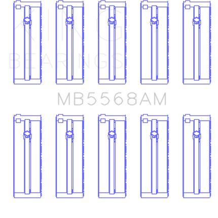 King Engine Bearings Honda D16A/Y/Z H22A4 F23A (Size +0.25mm) Crankshaft Main Bearing Set