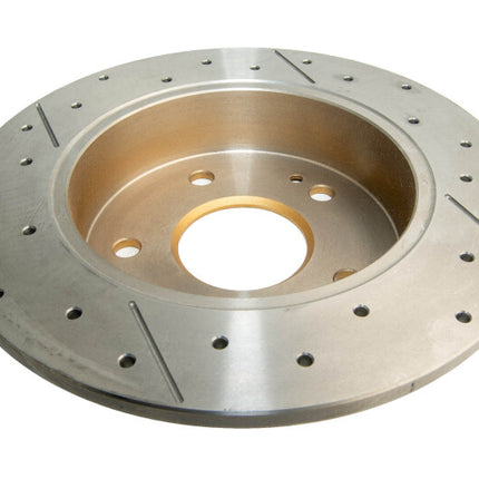 DBA 97-03 Honda Accord 3.0L Rear Drilled & Slotted Rotor (w/Gold Hat)