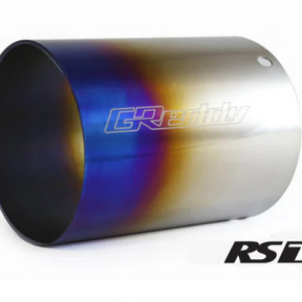 GReddy Burnt Titanium Tip 115mm Diameter 150mm Length (Revolution RS/RS-TI/RS-Race) - 160 Rev RS (L)