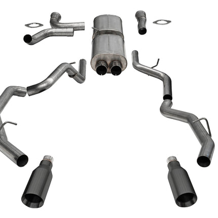 Corsa 25-26 RAM 1500 RHO Crew Cab 3.0L T Cat-Back Dual Rear Exit w/ 5in Single Gun Metal Pro Series