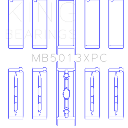 King Engine Bearings Chevy LS1/LS2/LS6 Performance Main Bearing Set w/ pMaxKote - Size STD