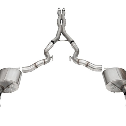 Corsa 2024 Ford Mustang GT Convertible 3in Sport Cat-Back Exhaust - 4.5in Carbon Fiber Tips