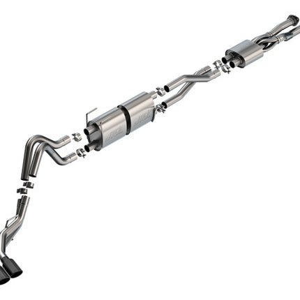 Borla 20-26 Ford F250/F350 SD 7.3L V8 CC SB (160in WB) (SRW) S-Type Cat-Back Exhaust - Blk Chrome