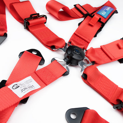 NRG 5PT 3in. Seat Belt Harness / Cam Lock - Red