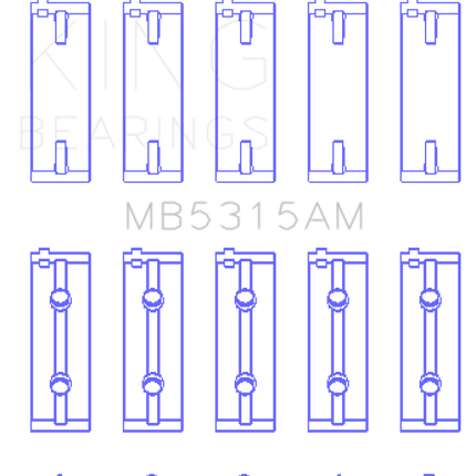 King Engine Bearings Mitsubishi 4G63T/4G64 (Size STD) Main Bearing Set