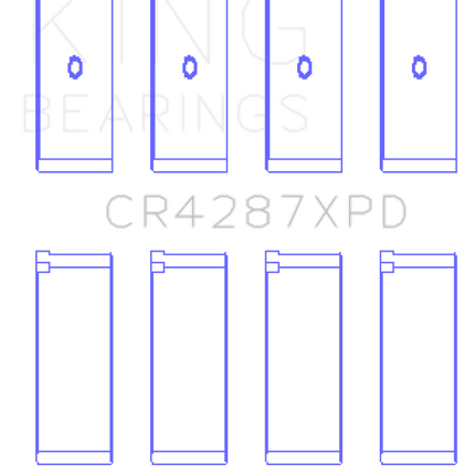 King Honda B18C1/B18C5 16V (Size Standard - Predoweled for Alum Rods) Performance Rod Bearing Set