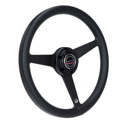 NRG Aluminum Steering Wheel 330mm - Heritage Solid Spoke - Ergonomic Grip - Anadized Black