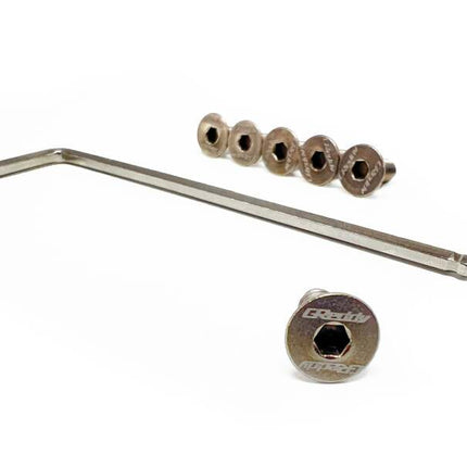 GReddy Steering Wheel Bolts - Raw Titanium (Set of 6)
