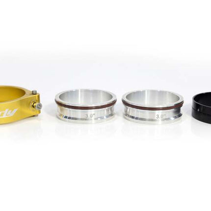GReddy 3.5 Inch Gold Anodized Aluminum Boost Tube Clamp Set
