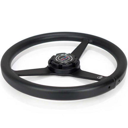 NRG Aluminum Steering Wheel 330mm - Heritage Solid Spoke - Ergonomic Grip - Anadized Black