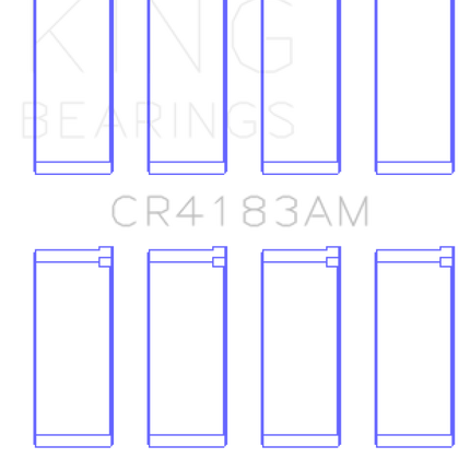 King Engine Bearings Chrysler/Mitsubishi 122ci 2.0L (Size STD) Rod Bearing Set