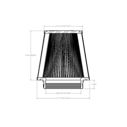 aFe Magnum FORCE Intake Replacement Air Filter w/ D2 Dry Media 5in x(9x7.5)in x(6-3/4x5.5)in x7in