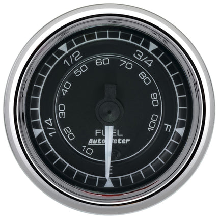 AutoMeter Chrono 2-1/16in 0-280 Ohm Programmable Fuel Level Gauge - Chrome
