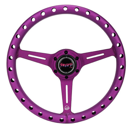 NRG Aluminum Steering Wheel 330mm - Extra Light - Ergonomic Grip - Anadized Purple