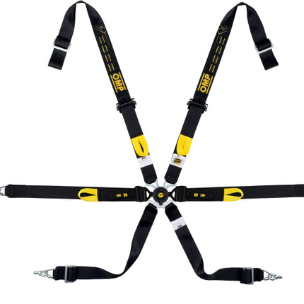 OMP Safety Harness One 2In Endurance Black Pull Down