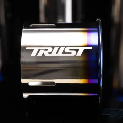 GReddy Titanium Trust PE-TR Tip L 110MM x 115MM - Titanium Burnt Finish