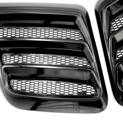 Roush 2018-2023 Mustang Hood Heat Extractors - Gloss Black