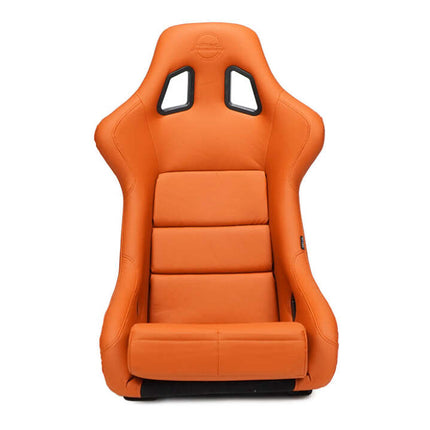 NRG FRP Bucket Seat w/Brown Vinyl Material - Large