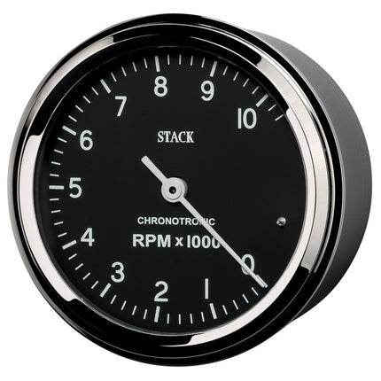 Autometer Chronocentric Tachometer - 80mm Blk - 0-10K RPM
