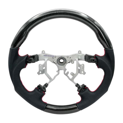 NRG 12-23 Toyota Tacoma OEM Plus Carbon Fiber Steering Wheel w/ Red Stitch & Red Center Mark