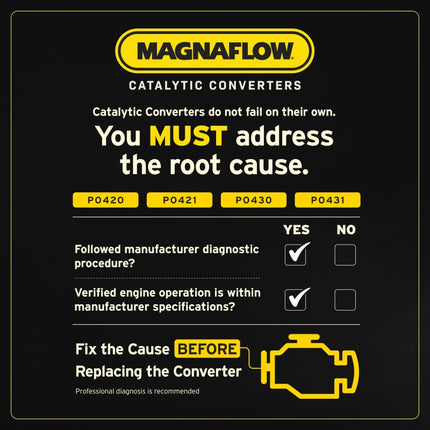 Magnaflow 16-18 Honda Civic L4 OEM Underbody Single Direct Fit Converter
