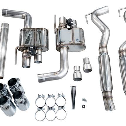 AWE Tuning 18-23 S550 Mustang GT SwitchPath Exhaust - Chrome Silver Tips