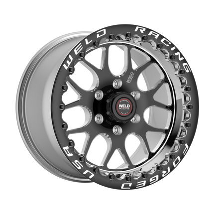 Weld S77 17x9.5 RT-S HD 6x135 BP / 6.2in. BS +24mm Offset Black Beadlock Wheel