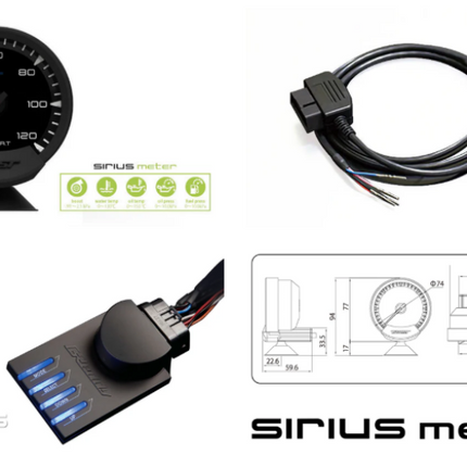 GReddy Sirius OBD Set (Water Temperature Meter) - 74mm
