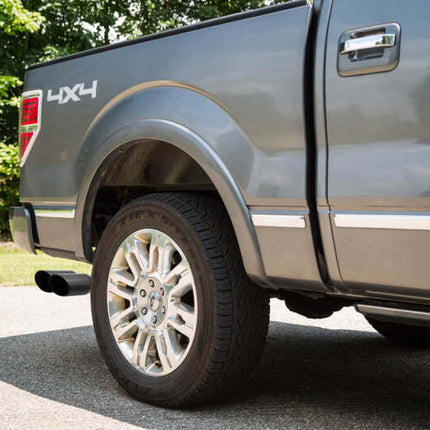 Roush 10-14 Ford F-150 / Raptor 6.2L Side Exit Black Tip Cat Back Exhaust