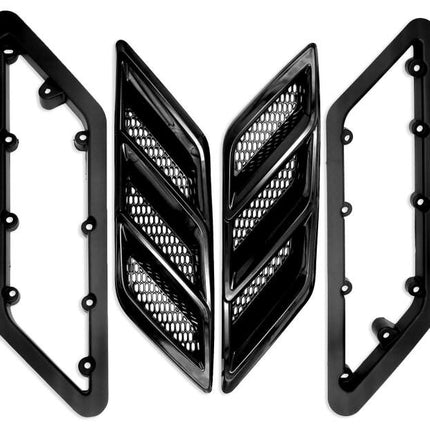 Roush 2015-2023 Roush Mustang Fender Vent Heat Extractors - Gloss Black