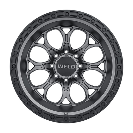 Weld Off-Road W107 20X10 Ledge 8 8X180 ET-18 BS 4.75 Satin Gun / Black Ring 124.3