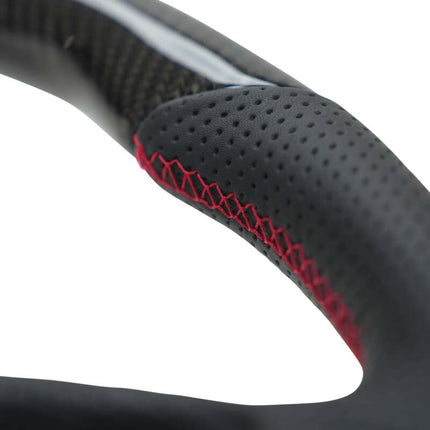 NRG 12-23 Toyota Tacoma OEM Plus Carbon Fiber Steering Wheel w/ Red Stitch & Red Center Mark