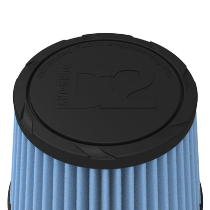aFe POWER Universal Clamp-On Air Filter w/ D2 Dura-Dry Media - 5in F x 6.5in B x 4.75in T x 5in H