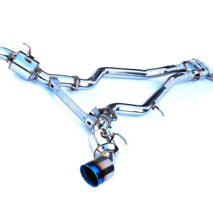 Invidia 2019+ Toyota Supra Dual N1 w/ Valve Rolled Titanium Tip Cat-back Exhaust