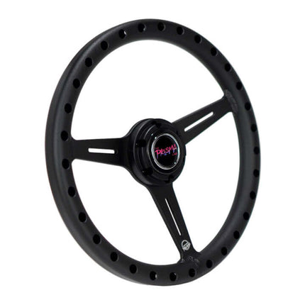 NRG Aluminum Steering Wheel 330mm - Extra Light - Ergonomic Grip - Anadized Black