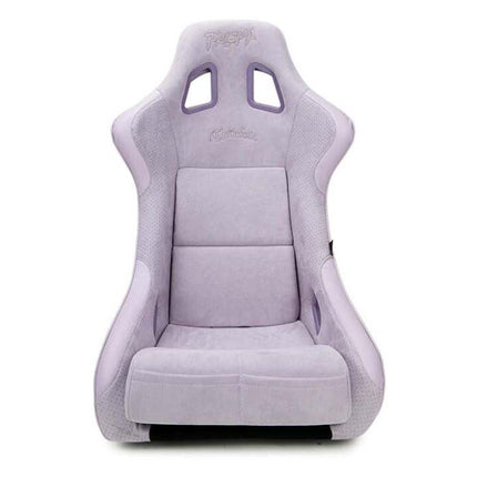 NRG FRP Bucket Seat (Large) Prisma-Chromatic Lilac Vegan Suede w/ Chameleon back