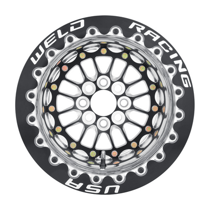 Weld Tuner Import 15x8 / 4x100mm BP / 5in. BS Black CTR Black Single Beadlock MT