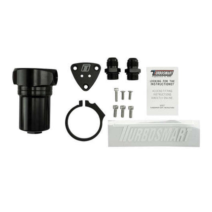 Turbosmart 10um 10AN Fuel Filter Canister - Black