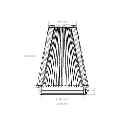 aFe Magnum FORCE Intake Replacement Air Filter w/ D2 Dry Media 6in F x7-1/2in B x4in T x9in H