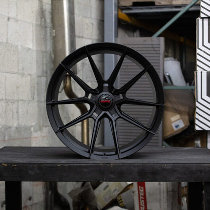 Vossen x Novitec NF10 21x12in - 5x114.3 BP - ET47 - Satin Black Ferrari 458 Rear Wheel
