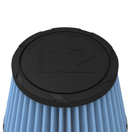 aFe POWER Universal Clamp-On Air Filter w/ D2 Dura-Dry Media - 5.5in F x 7in B x 4.75in T x 5in H